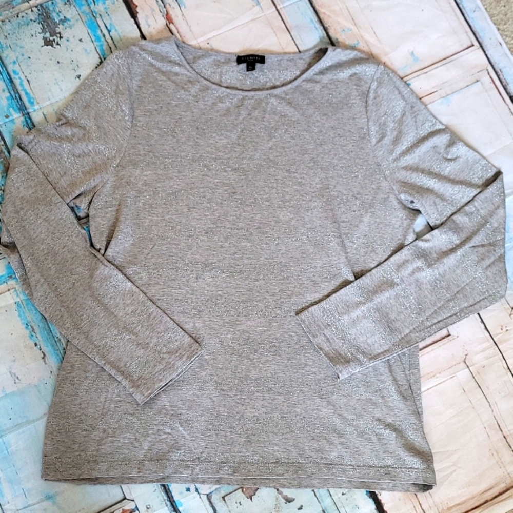 Metallic striped tee